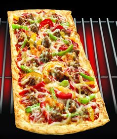 Thin Crust Egg, Sausage & Pepper Breakfast Pizza