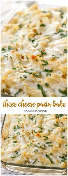 Three Cheese Pasta Bake