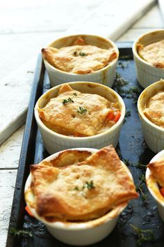 Thyme & White Bean Pot Pies