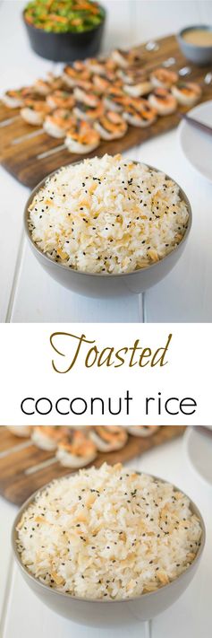 Toasted coconut rice