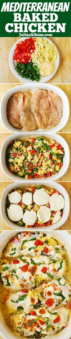 Tomato Basil Artichoke Baked Chicken