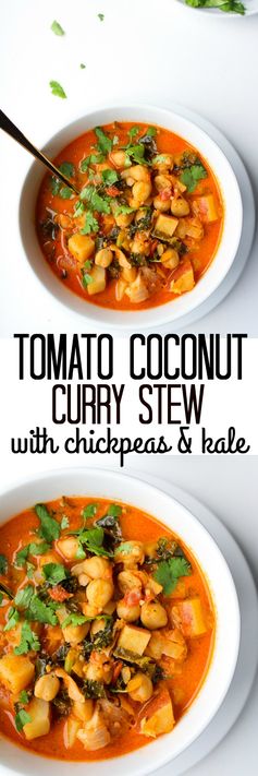 Tomato Coconut Curry Stew with Chickpeas