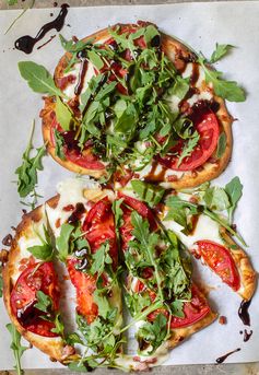 Tomato, Mozzarella & Arugula Naan Pizza