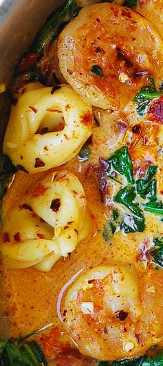 Tortellini with Shrimp and Veggies