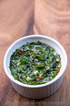 Traditional chimichurri sauce