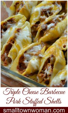 Triple Cheese Barbecue Pork Stuffed Shells