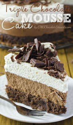 Triple Chocolate Mousse Cake