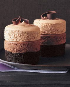 Triple-Chocolate Mousse Cakes