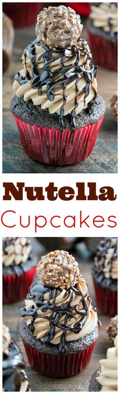 Triple Chocolate Nutella Cupcakes