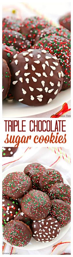 Triple chocolate sugar cookies