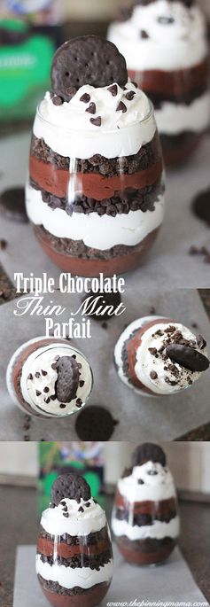 Triple Chocolate Thin Mint Parfaits