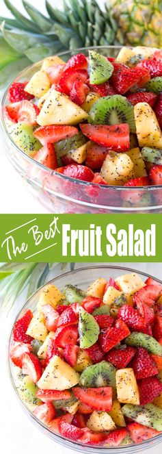 Triple Fruit Salad with Lemon-Poppy Seed Dressing