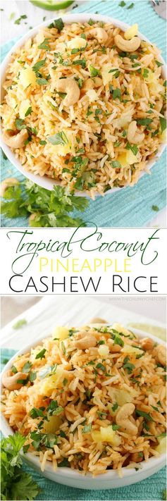 Tropical Coconut Pineapple Cashew Rice