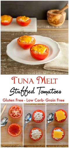Tuna Melt Stuffed Tomatoes