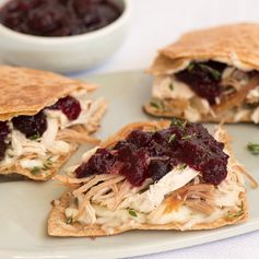 Turkey and Cranberry Quesadillas