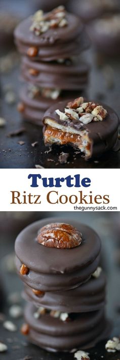 Turtle Cookies - Caramel Filled Ritz