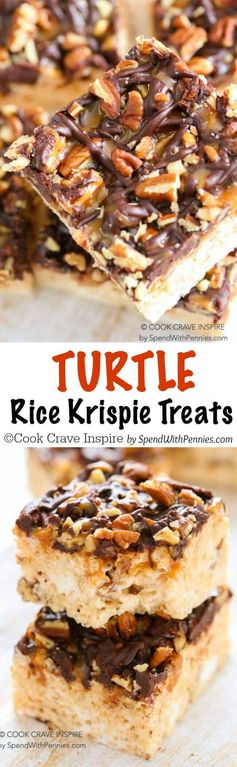 Turtle Rice Krispie Treats