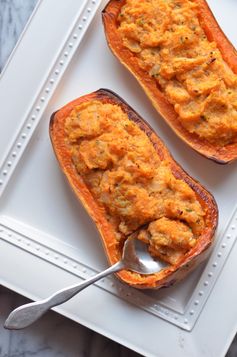 Twice-Baked Butternut Squash with Ricotta and Sage