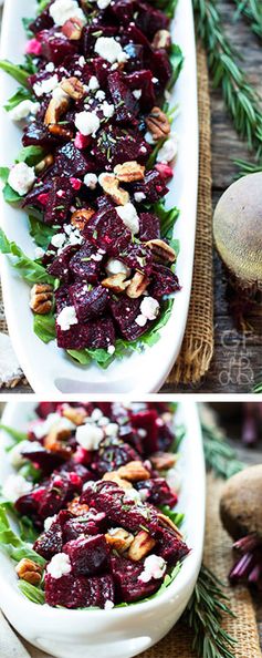 Twice Roasted Beets with Goat Cheese & Herbs