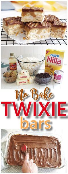 Twixie Bars - No Bake Dessert Treats