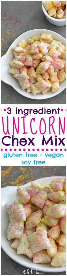 Unicorn Chex Mix (gluten free, vegan, soy free