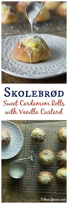 Vanilla Custard Filled Buns: Skolleboller