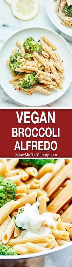 Vegan Alfredo with Broccoli