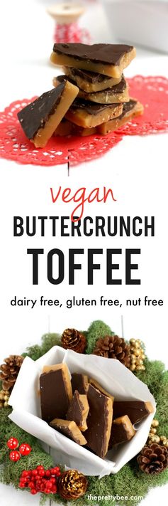 Vegan and Nut Free Buttercrunch Toffee