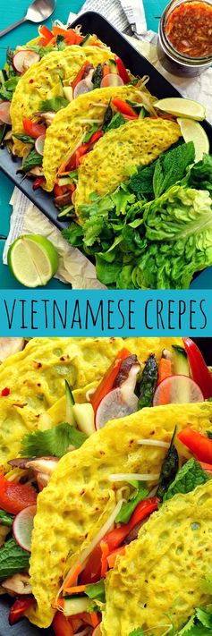 Vegan Banh Xeo (Vietnamese Crepes