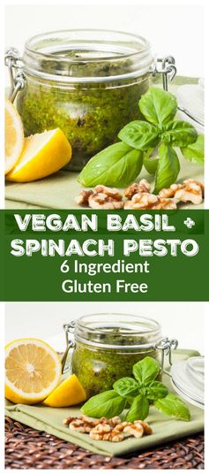 Vegan Basil and Spinach Pesto