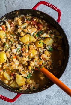 Vegan Cauliflower, Potato, and Chickpea Curry