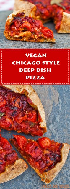 Vegan Chicago Style Deep Dish Pizza