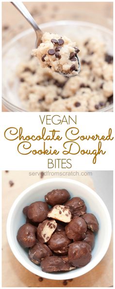 Vegan Chocolate Covered Cookie Dough Bites