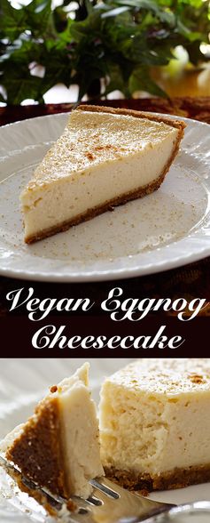 Vegan Eggnog Cheesecake