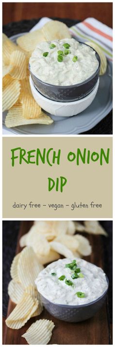 Vegan French Onion Dip with Dill