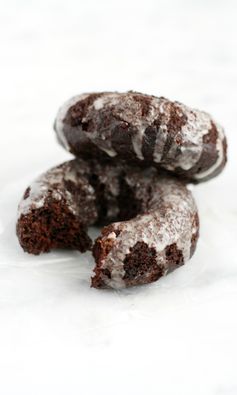 Vegan Glazed Chocolate Donuts