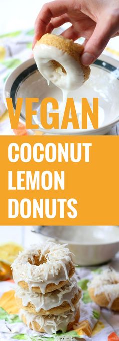 Vegan Lemon Coconut Donuts