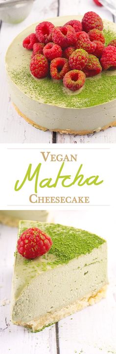 Vegan Matcha Cheesecake