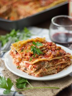 Vegan Mushroom Lentil Lasagna