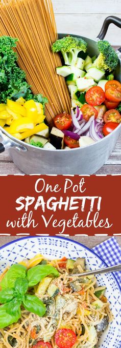 Vegan One Pot Spaghetti with Vegetables