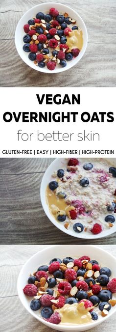 Vegan Overnight oats for Healthy Heart, Skin and Brain