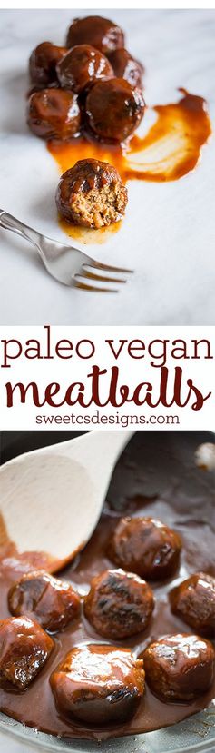 Vegan Paleo BBQ Meatballs - 45 minutes, 24 meatballs