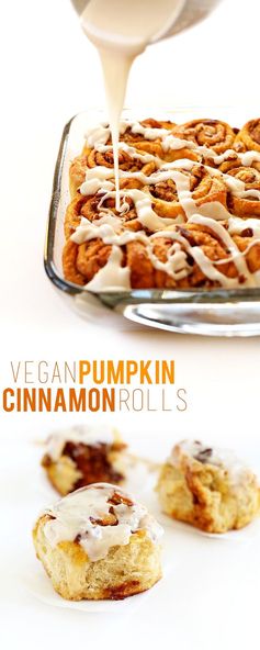 Vegan Pumpkin Cinnamon Rolls