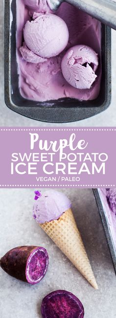 Vegan Purple Sweet Potato Ice Cream