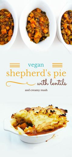 Vegan Shepherd's Pie with Lentils and Creamy Mash