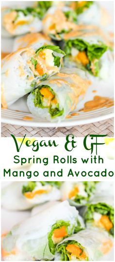 Vegan Summer Rolls with Mango and Avocado (GF