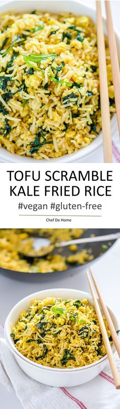 Vegan Tofu Scramble Kale Fried Rice