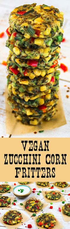 Vegan Zucchini-Corn Fritters