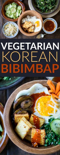 Vegetarian Korean Bibimbap Bowls