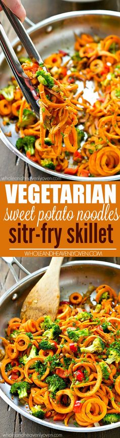 Vegetarian Sweet Potato Noodles Stir-Fry